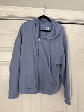 Boys Lie Light Blue Zip-Up Hoodie with Angel Charm Zipper